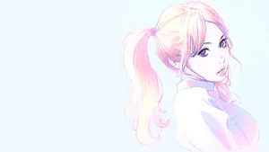 手绘美女人像图片壁纸_6