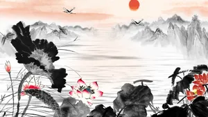 水墨画素材图片壁纸_2