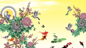 工笔画写意花鸟图片