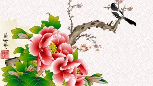 工笔画写意花鸟图片_2
