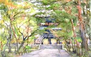 日本画师小森裕三水彩风景画_3