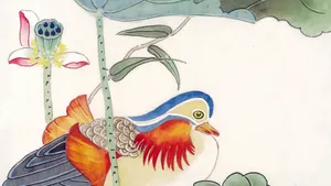 手绘国画鸟类图片_3