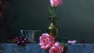 花卉油画作品欣赏_3