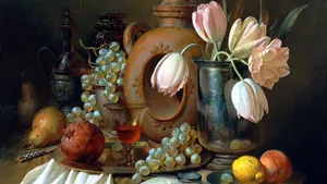 花卉油画作品欣赏_9