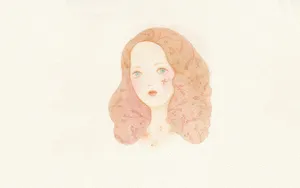 女孩水彩画图片_6