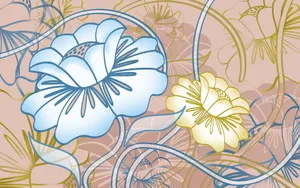 手绘鲜花图案壁纸