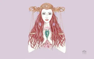 范冰冰十二星座插画图片_3