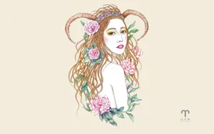 范冰冰十二星座插画图片_8