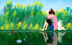 《画儿晴天》少女图片壁纸_6