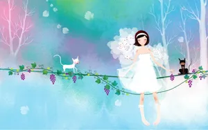 《画儿晴天》少女图片壁纸_7