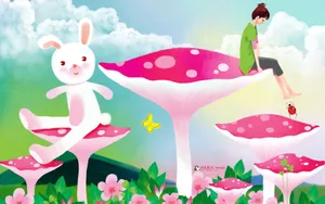 《画儿晴天》少女图片壁纸_8