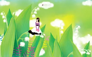 《画儿晴天》少女图片壁纸_9