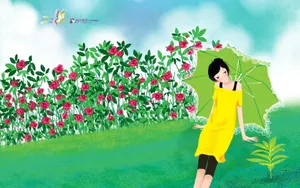 《画儿晴天》少女图片壁纸_11