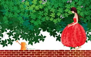 《画儿晴天》少女图片壁纸_12