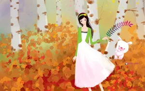 《画儿晴天》少女图片壁纸_14