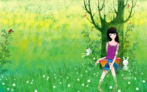 《画儿晴天》少女图片壁纸_17