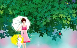 《画儿晴天》少女图片壁纸_23