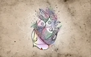 手绘人脸面具壁纸