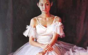 芭蕾舞女孩油画壁纸_13