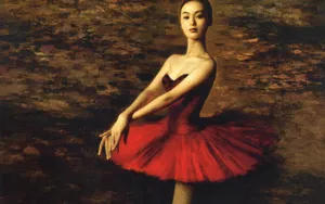 芭蕾舞女孩油画壁纸_17