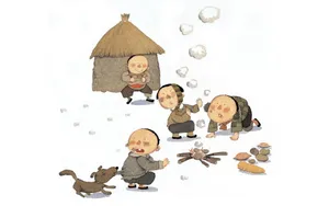 手绘儿童趣事图片壁纸_4