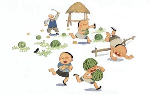 手绘儿童趣事图片壁纸_7