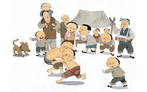手绘儿童趣事图片壁纸_10