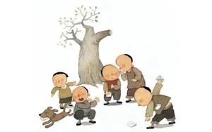 手绘儿童趣事图片壁纸_12