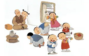 手绘儿童趣事图片壁纸_14