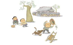 手绘儿童趣事图片壁纸_23