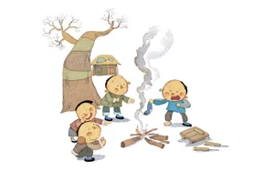 手绘儿童趣事图片壁纸_25