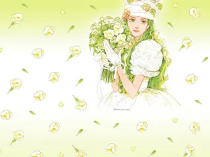 手绘恋爱中的情侣插画壁纸_10