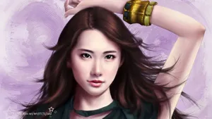 手绘美女