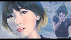 手绘美女_2