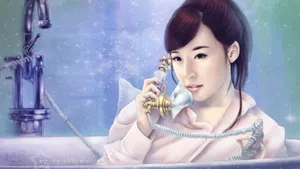 手绘美女_6