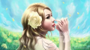 手绘美女_8