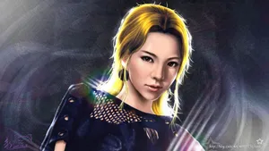 手绘美女_11