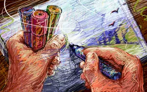 蜡笔素描壁纸 第一辑_15