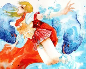 水彩画少女人物 第一辑_17
