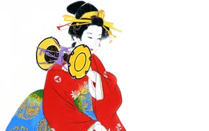 工笔画东洋仕女壁纸_4