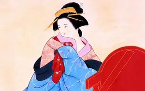 工笔画东洋仕女壁纸_5