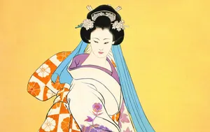 工笔画东洋仕女壁纸_11
