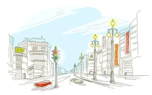 简笔城市风光 第一辑_8