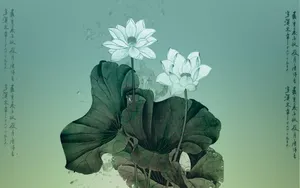 荷花水墨画图片_3