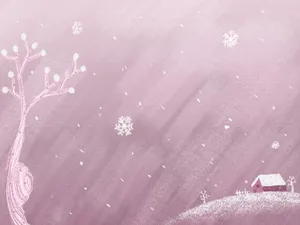 冬天唯美卡通插画桌面壁纸_12