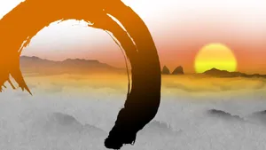 中国艺术墨染画_14