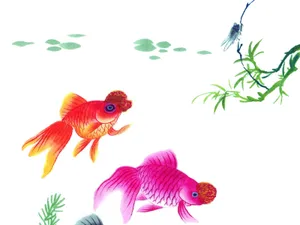 中国水墨画之年年有鱼_14