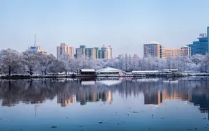 北京玉渊潭公园雪景壁纸_1