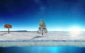 好看的雪景图片壁纸_5