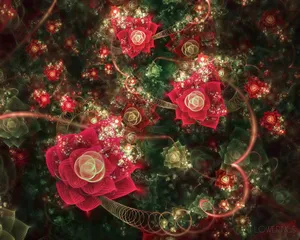 梦幻3D抽象花朵炫彩壁纸_4